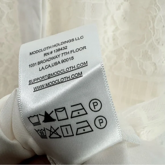 ModCloth | NWT Women’s S Small Maven Honeymoon Shift Dress Ivory Lace - Picture 5 of 8